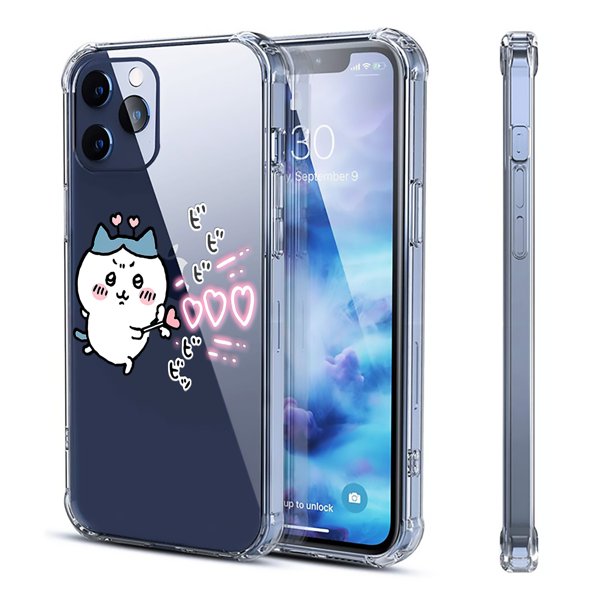 （画像用） ちいかわ ハチワレ Chii-kawa hachiware 【iPhone 12シリーズ対応】透明スマホケース（クリアソフトケース）